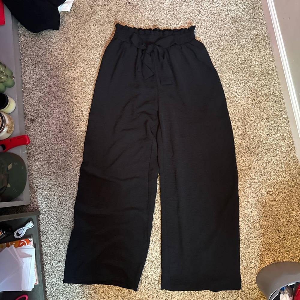 Black Wide-Leg Pants